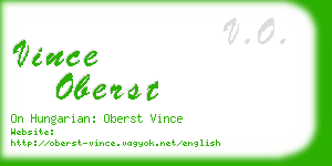 vince oberst business card